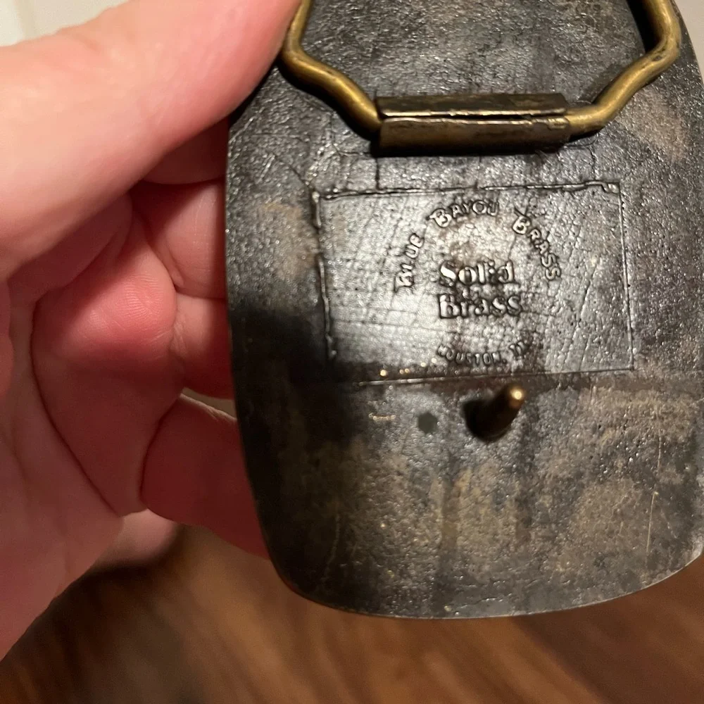UNION CARBIDE SOLID BRASS BELT BUCKLE